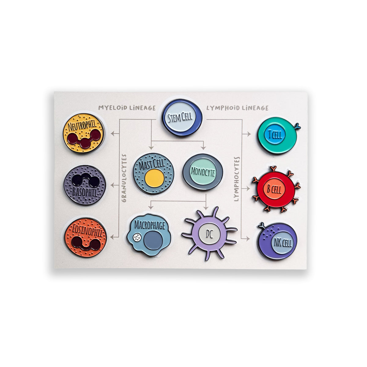 IMMUNE CELL ENAMEL PIN SET