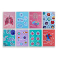 Set of eight biology themed A6 prints