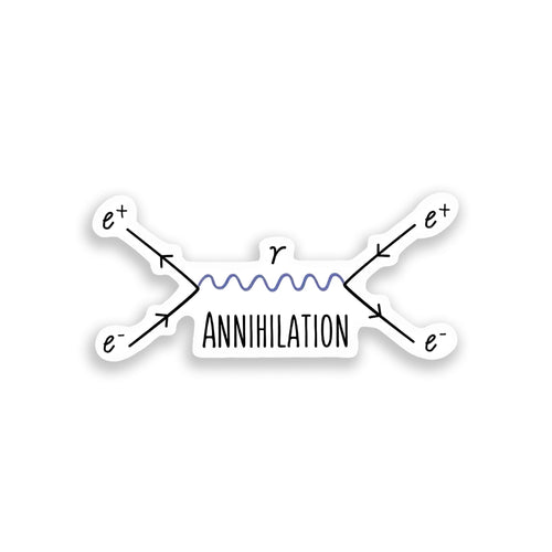 Annihilation colourful vinyl sticker on white background