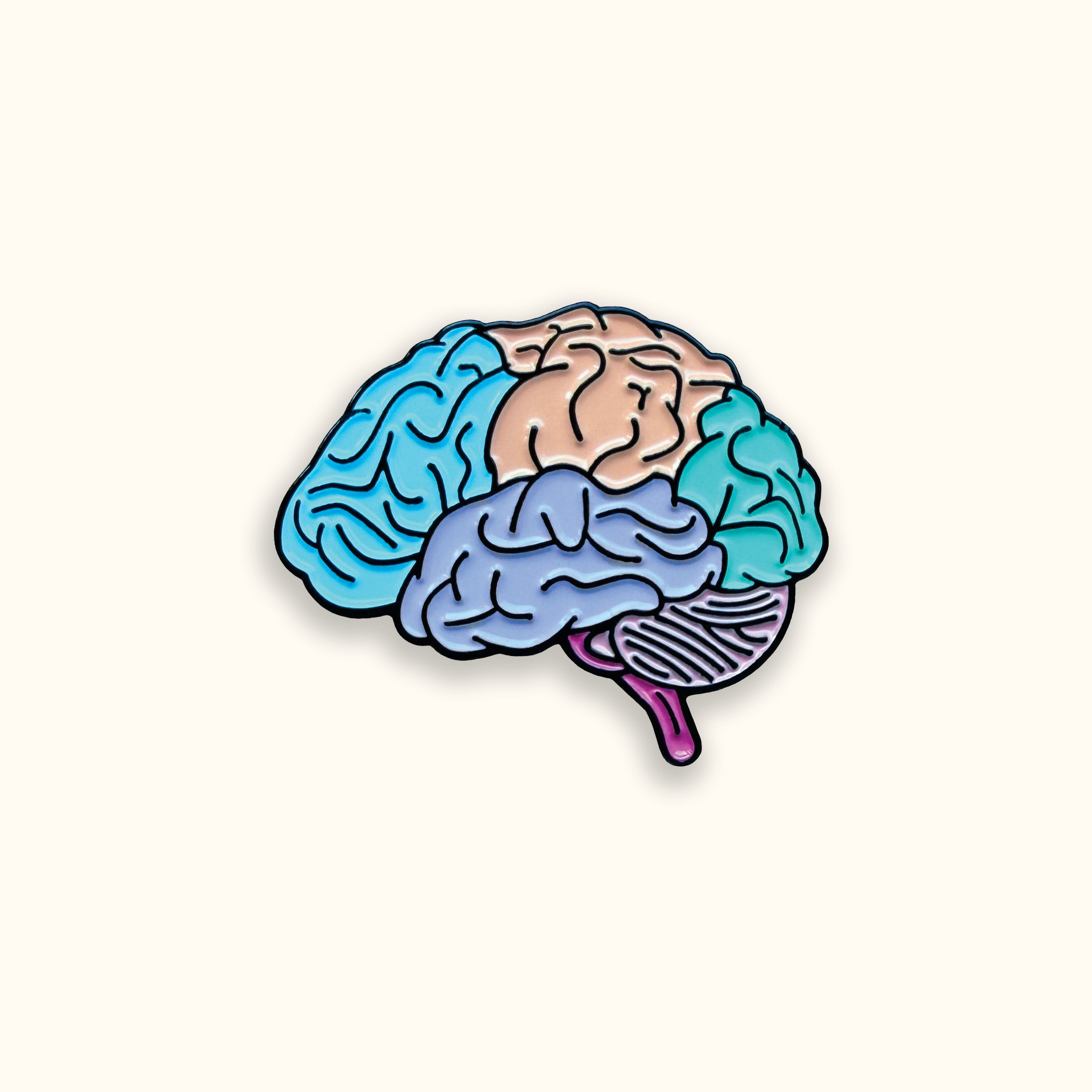 Colorful brain illustration on a yellow background