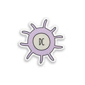 Dendritic cell colourful vinyl sticker on white background