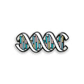 Colorful DNA double helix on a white background