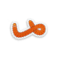 Ebola colourful vinyl sticker on white background