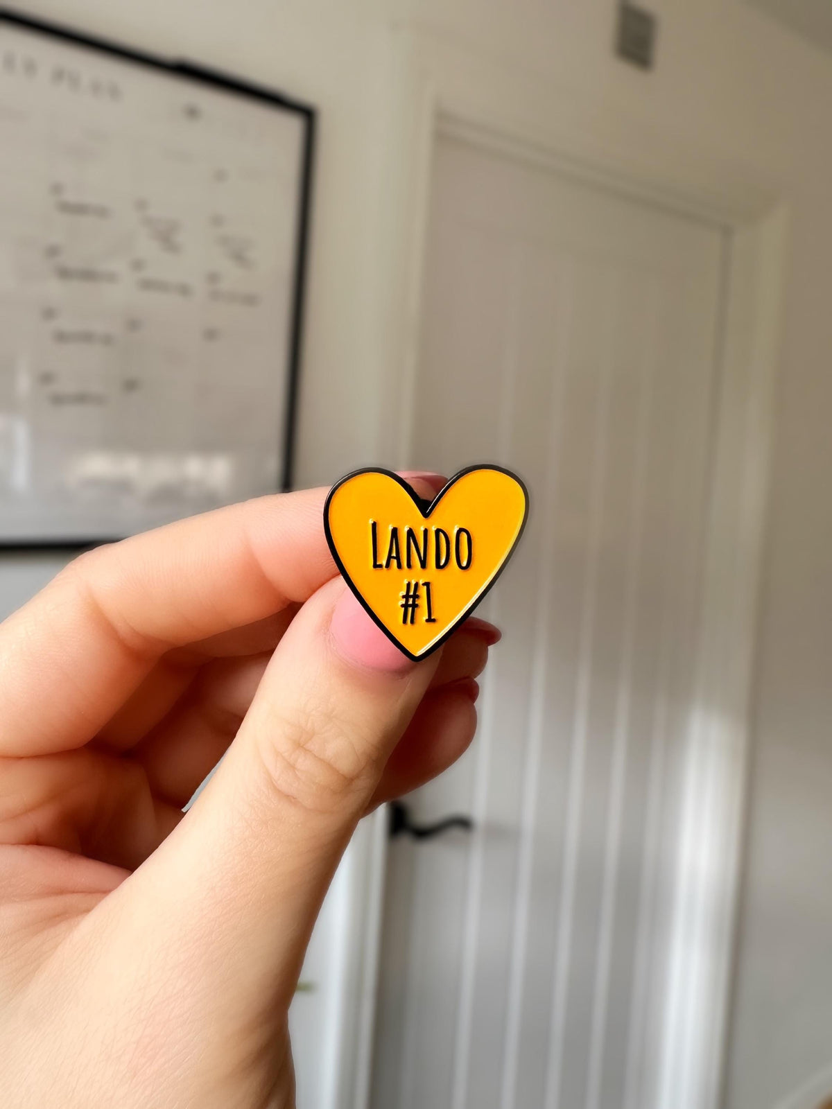 Lando Norris F1 Enamel Pin, Love F1, Formula 1 Gift