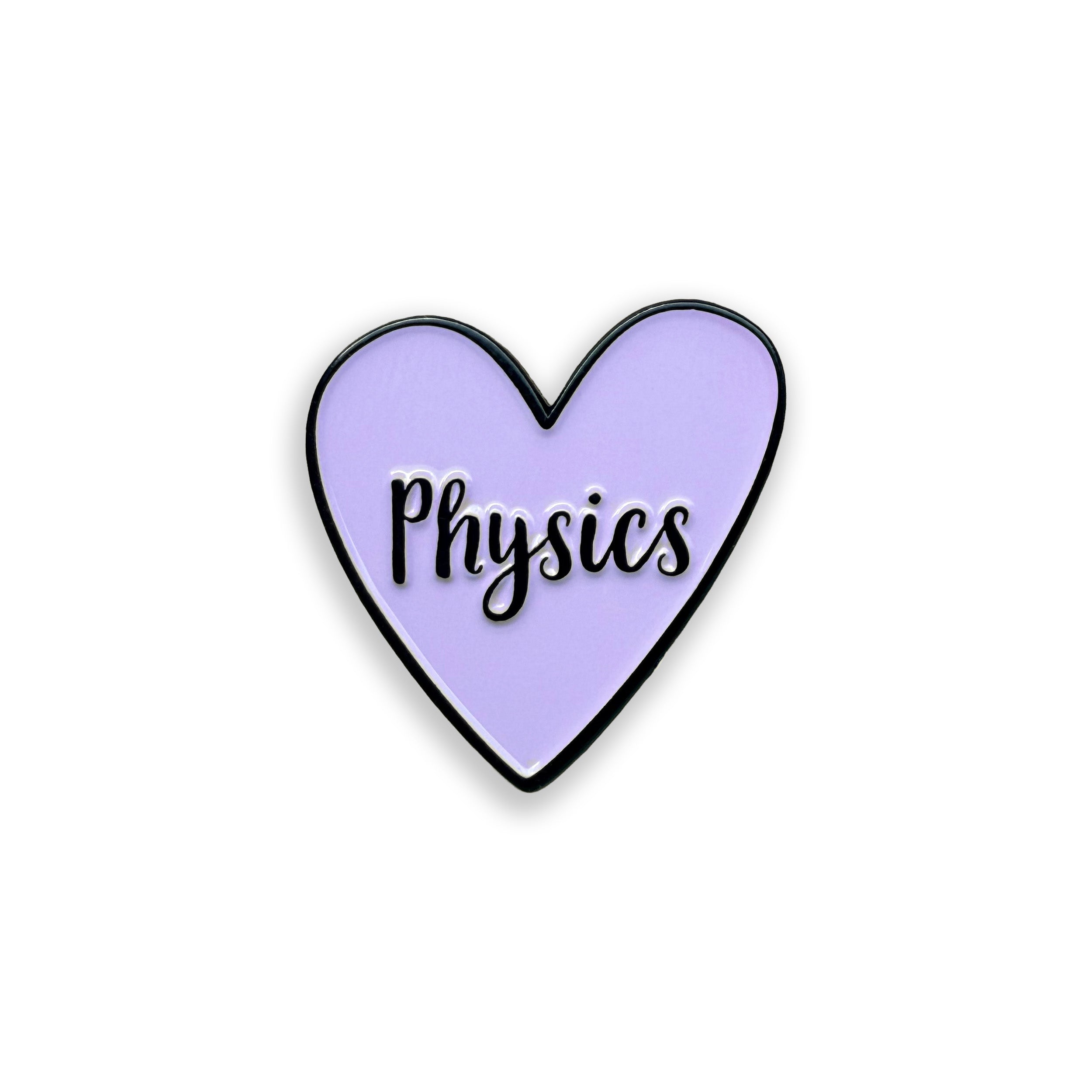 Heart-shaped object with 'Physics' text on a white background